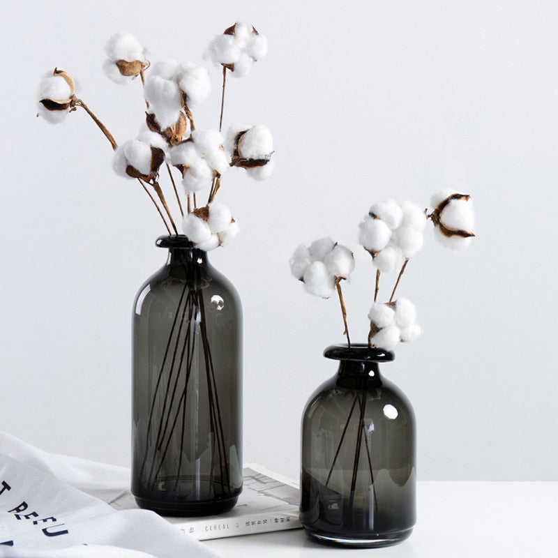 NordikVase™ Black Glass Cylinder Vase | Home Decor