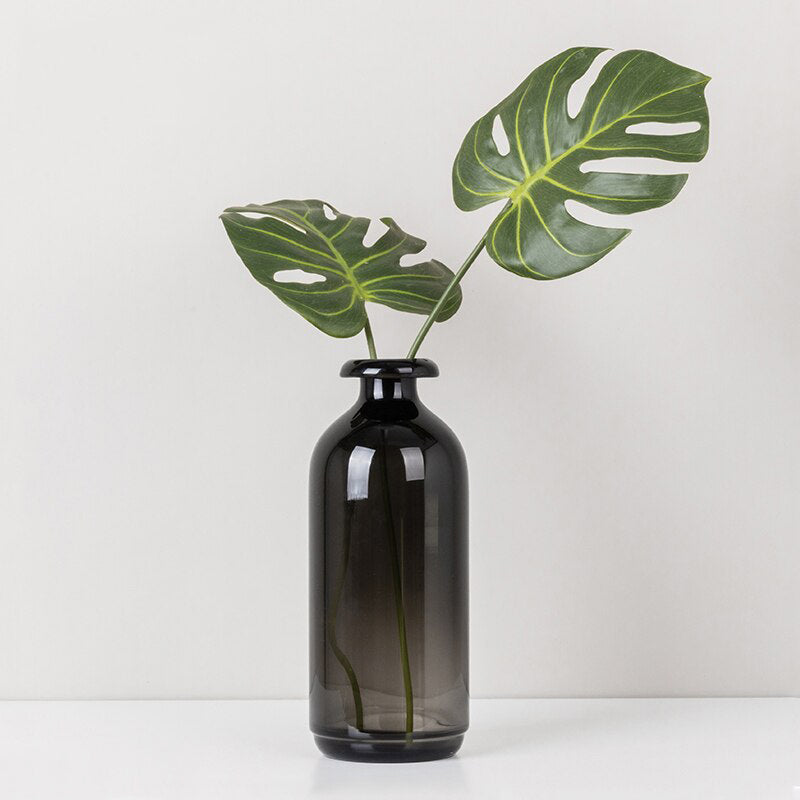 NordikVase™ Black Glass Cylinder Vase | Home Decor