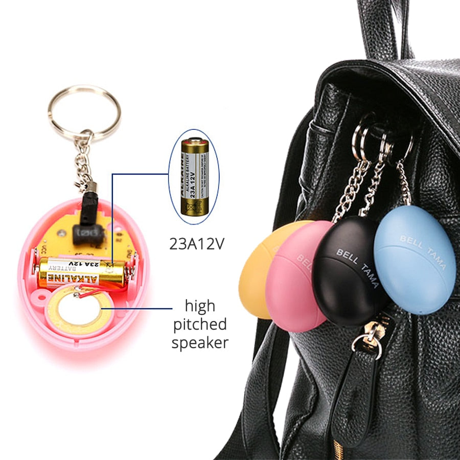 Pull-To-Activate Personal Safety Alarm with Keychain