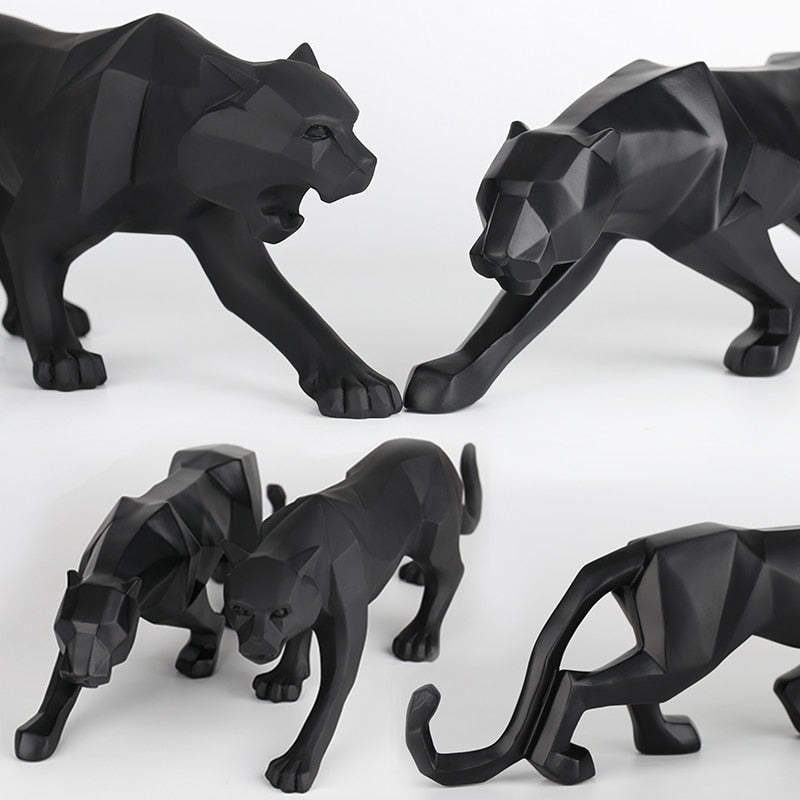 "Black Panther" Signature Sculpture | Abstract Geometric Design | Original Product