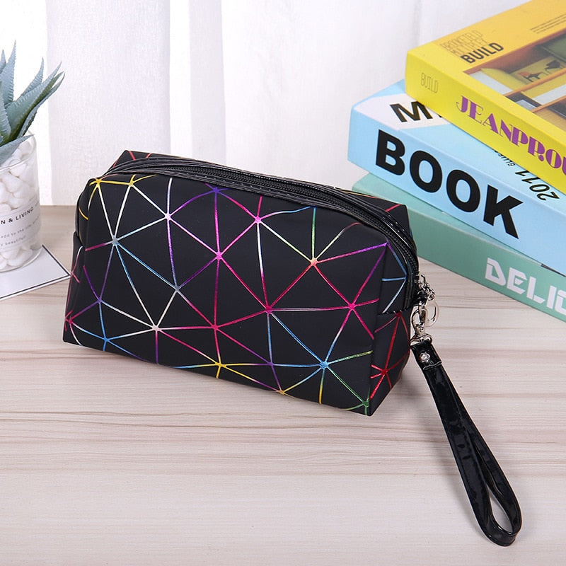 Colorful Striped Waterproof Cosmetic Bag | Flash Sale