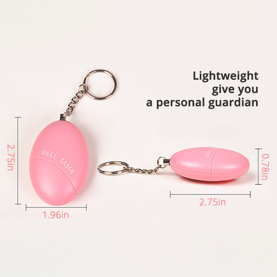 Pull-To-Activate Personal Safety Alarm with Keychain
