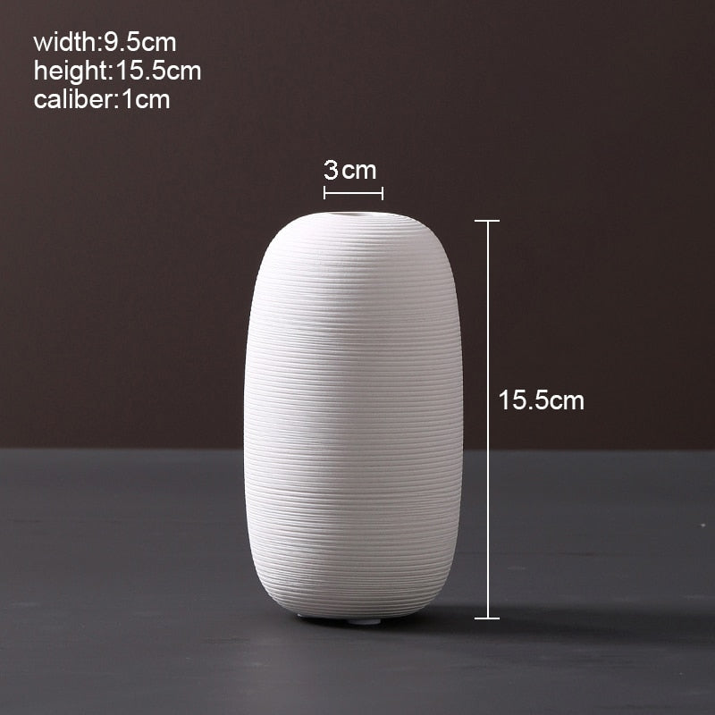 NordikVase™ Harmonious White Ceramic Vase Collection | Home Decor