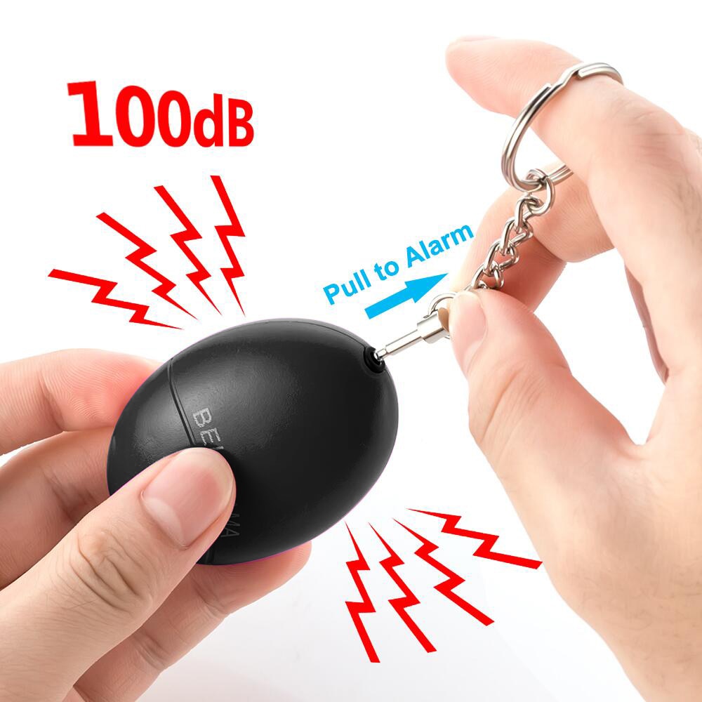 Pull-To-Activate Personal Safety Alarm with Keychain