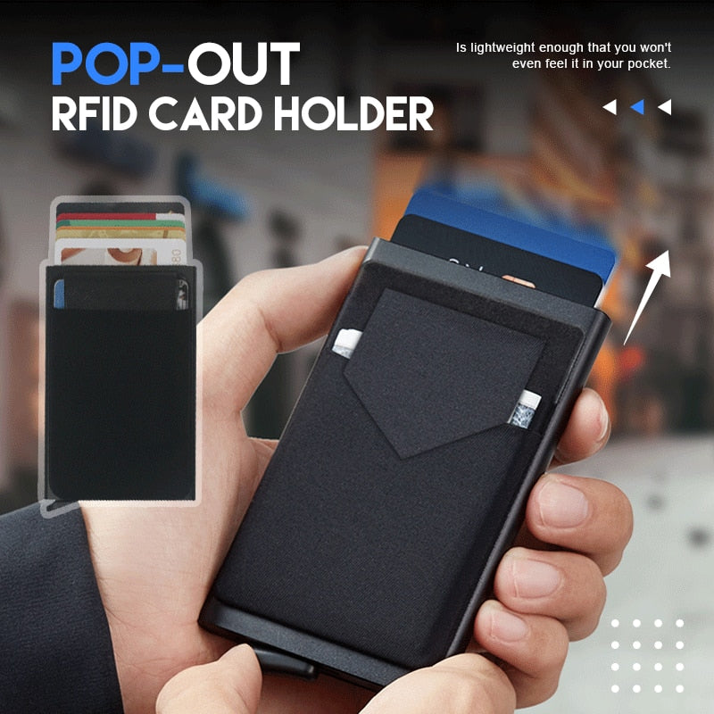 Pop-Out Metal Card Holder | RFID Protection